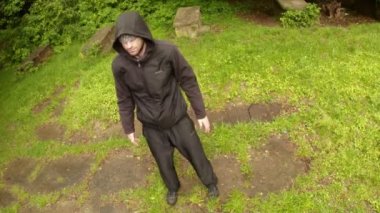 Öğretim antik sihirli Hint movementthe ilk serisi parkta gösterir: genel plan, orta atış, yakın çekim