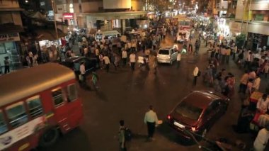 Kızılderililer sokaklarda Mumbai, Hindistan.