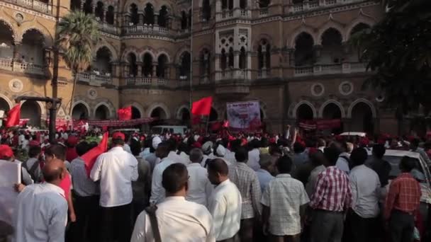 Índios nas ruas de Mumbai, Índia . — Vídeo de Stock