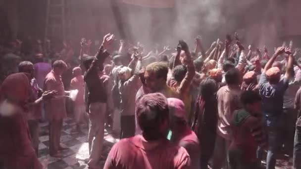 Holi - фестиваль красок. День второй — стоковое видео