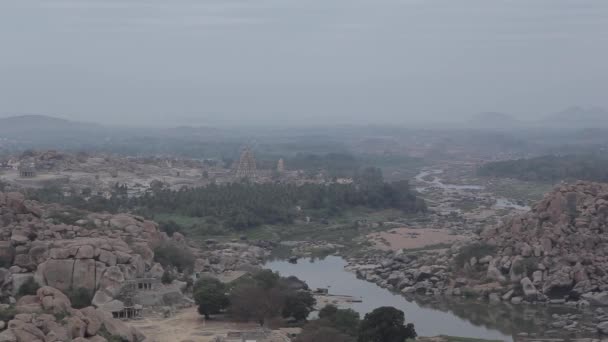 Landschaften in Hampi, Karnataka, Indien — Stockvideo