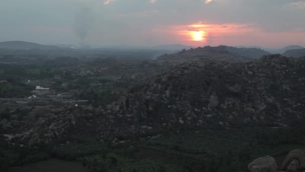 Пейзажи в Хампи, Карнатака, Индия — стоковое видео