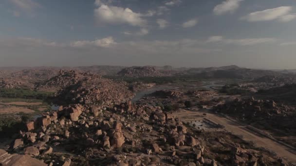 Landschaften in Hampi, Karnataka, Indien — Stockvideo