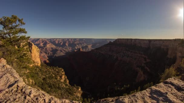 Dolly shot of morning light in Grand Canyon — Stock Video