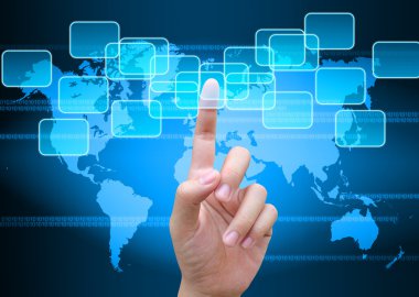 el düğmeye bir dokunmatik ekran arayüzü