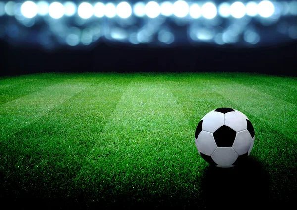 Soccer field and the bright lights — Stock Photo, Image