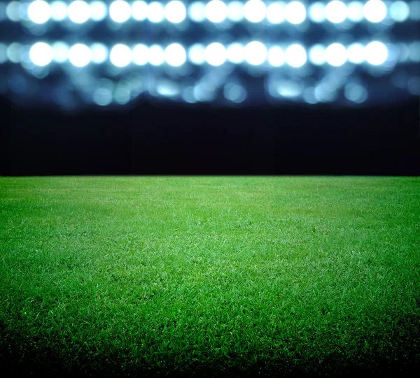 Soccer field and the bright lights — Stock Photo, Image