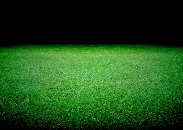 Voetbalveld en de felle lichten — Stockfoto