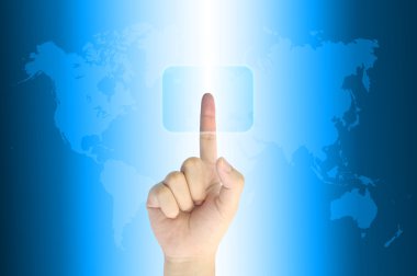 el düğmeye bir dokunmatik ekran arayüzü