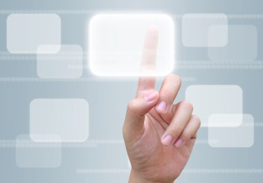 el düğmeye bir dokunmatik ekran arayüzü