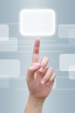 el düğmeye bir dokunmatik ekran arayüzü