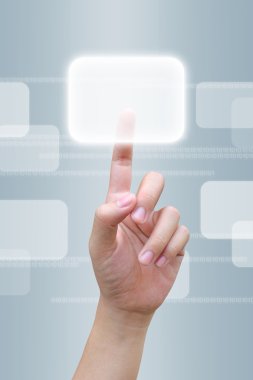 el düğmeye bir dokunmatik ekran arayüzü