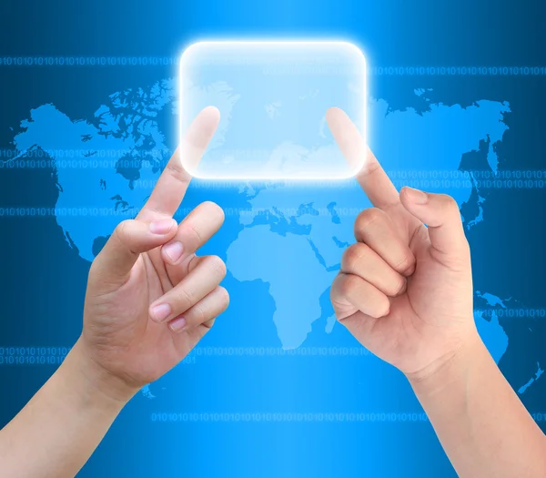 el düğmeye bir dokunmatik ekran arayüzü