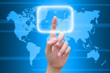 el düğmeye bir dokunmatik ekran arayüzü