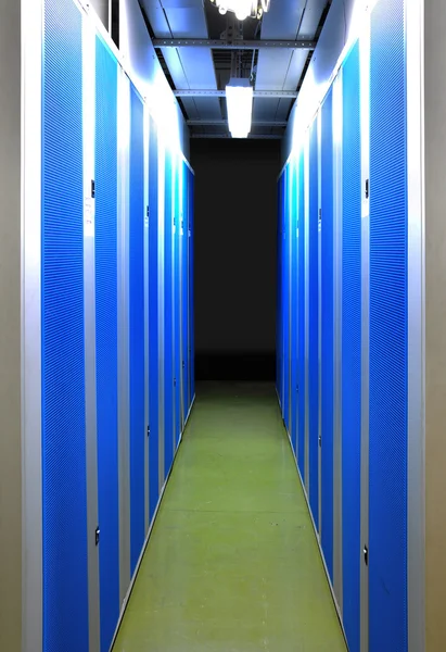 The communication and internet network server room — Stock Photo, Image