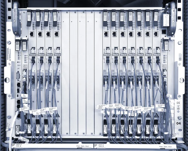Komunikacja i internet sieci serwerowni — Zdjęcie stockowe