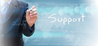 işadamı el destek yazma