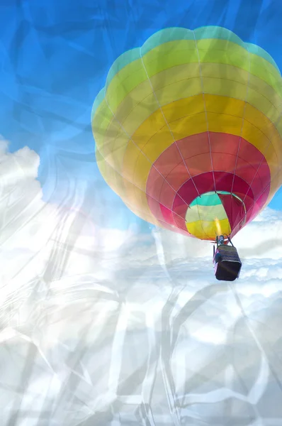 The crumpled of colorful hot air balloon — Stock Photo, Image