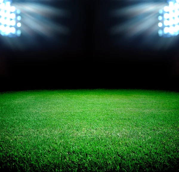 Soccer field and the bright lights — Stock Photo, Image