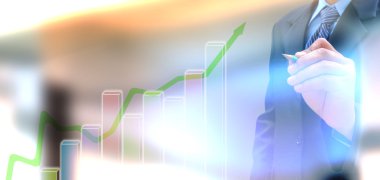 işadamı el iş grafik yazma