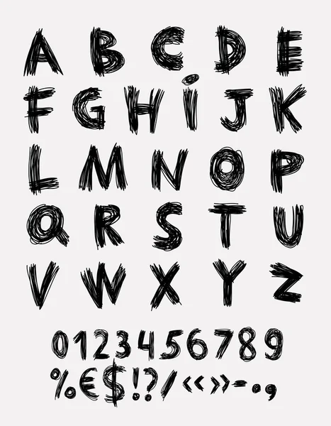 Alphabet dessiné à la main Vecteur — Image vectorielle