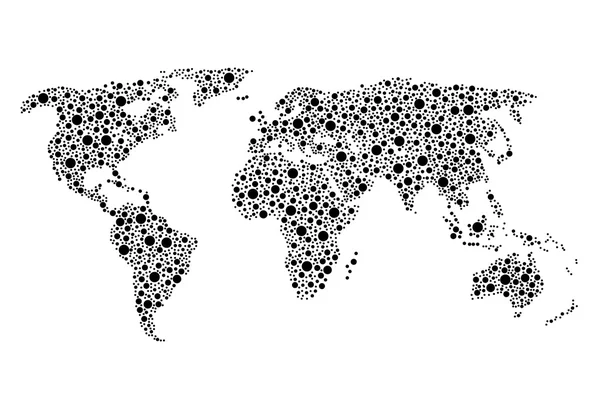 World map of dots. — Stock Photo, Image