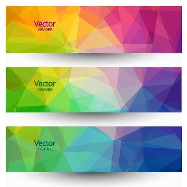 Conjunto de banners geométricos abstratos —  Vetores de Stock