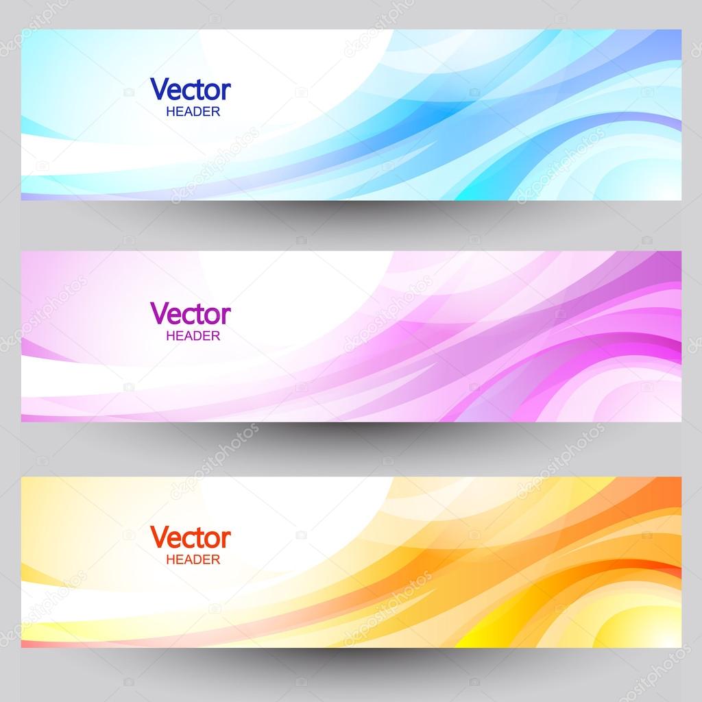 Website header or banner set.