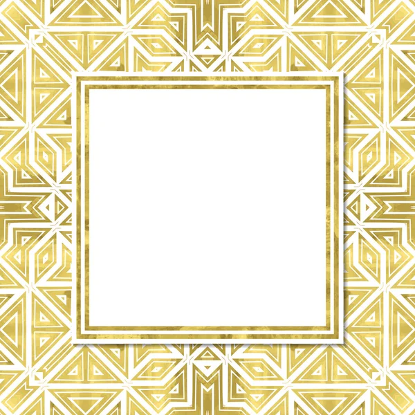 Cartel abstracto con patrón dorado — Vector de stock