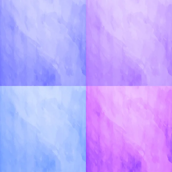 4 柔らかい紫水彩背景のセット — ストックベクタ