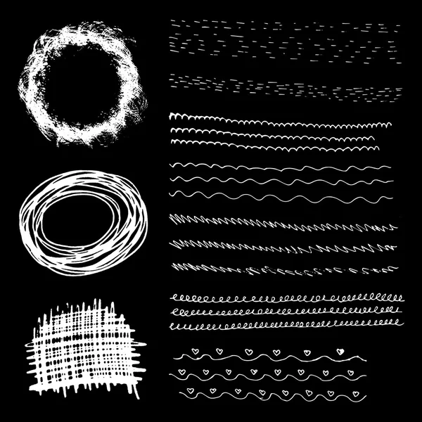 Conjunto vetorial de elementos isolados desenhados à mão —  Vetores de Stock