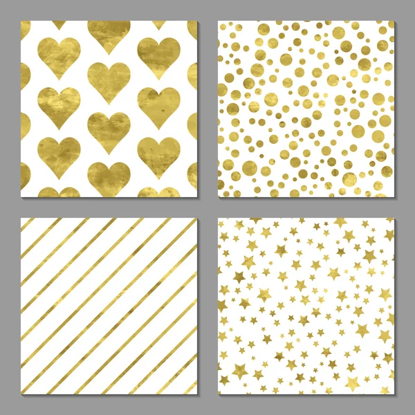 4 parlak altın kart dizisini