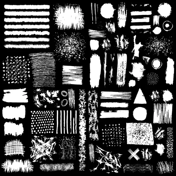 Vektör siyah fırça darbeleri ayarla