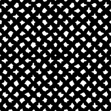 Şebeke ve parçalarla siyah ve beyaz desenli. Soyut vektör grunge. Kumaş tasarımı, duvar kağıdı, dekoratif kağıt, web tasarımı, arkaplan, kartpostal