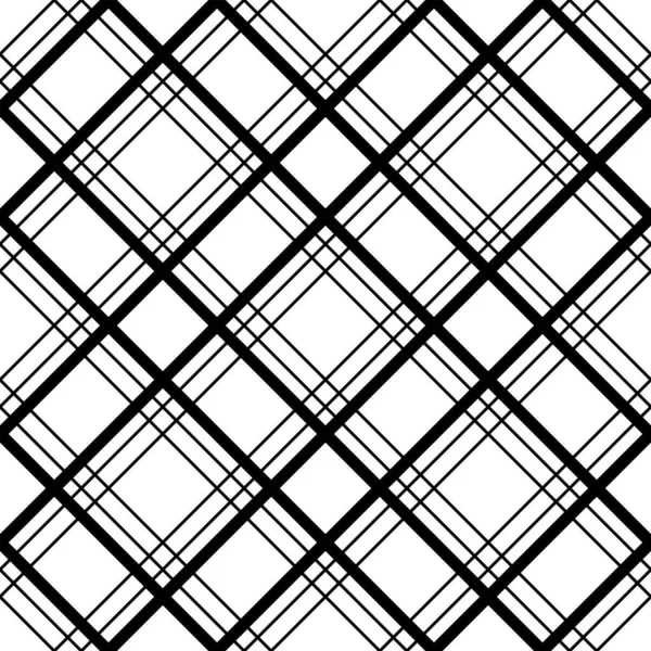 Geometric Black White Seamless Pattern Rhombs Abstract Vector Diamond Net — Stock Vector