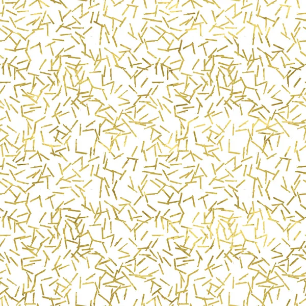 Goud Wit Naadloos Patroon Met Glitter Folie Getextureerde Confetti Abstracte Rechtenvrije Stockvectors