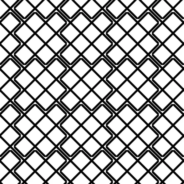 Geometrik siyah-beyaz, pürüzsüz ve pürüzsüz desen. Soyut vektör elmas ağı. Kumaş tasarımı, duvar kağıdı, dekoratif kağıt, web tasarımı, arkaplan.