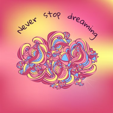 Motivasyonları karalamalar öğeleri arka plan bulanık.