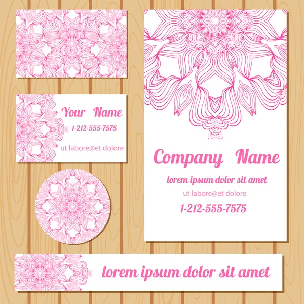 Kurumsal kimlik şablonları ile çiçek kalıbı tanımlar.