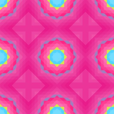 Sorunsuz çiçek desenli geometrik şekiller.