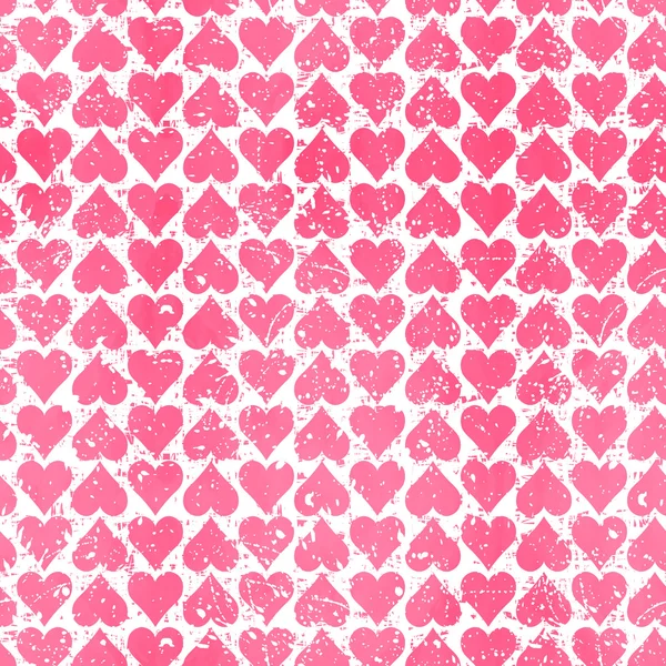 Abstract  seamless pattern with pink hearts. — Stock Vector