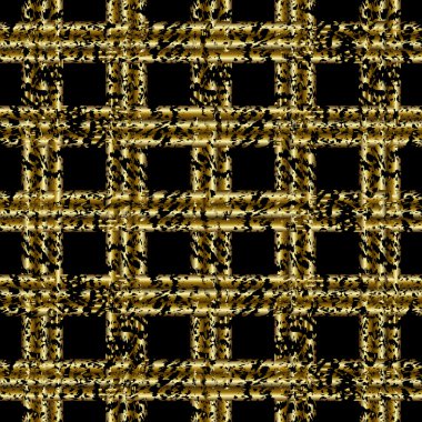 Retro siyah ve altın desen.