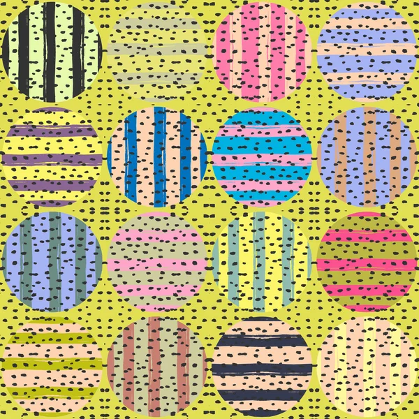 Fantezi zemin şeritler, noktalar ve daireler ile.