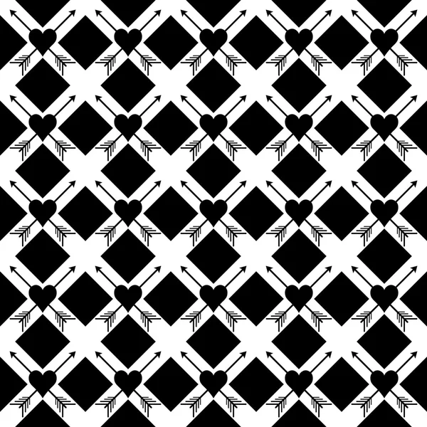 Simple classic black and white seamless pattern — Stock Vector