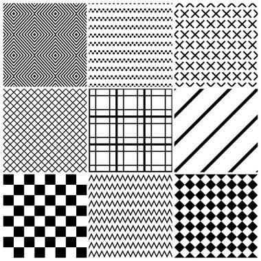 9 soyut geometrik desenleri.