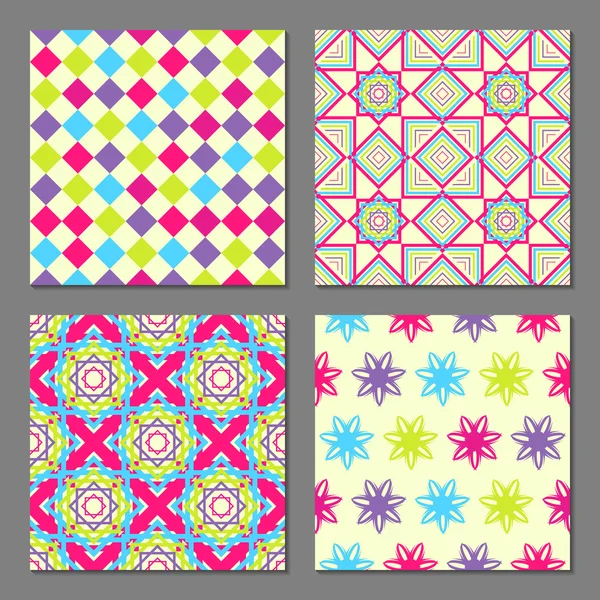 Set of 4 abstract  patterns — Stock Vector