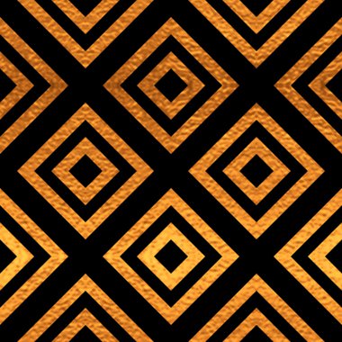 Siyah ve altın desenli