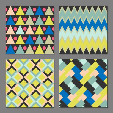 4 soyut Dikişsiz desen seti
