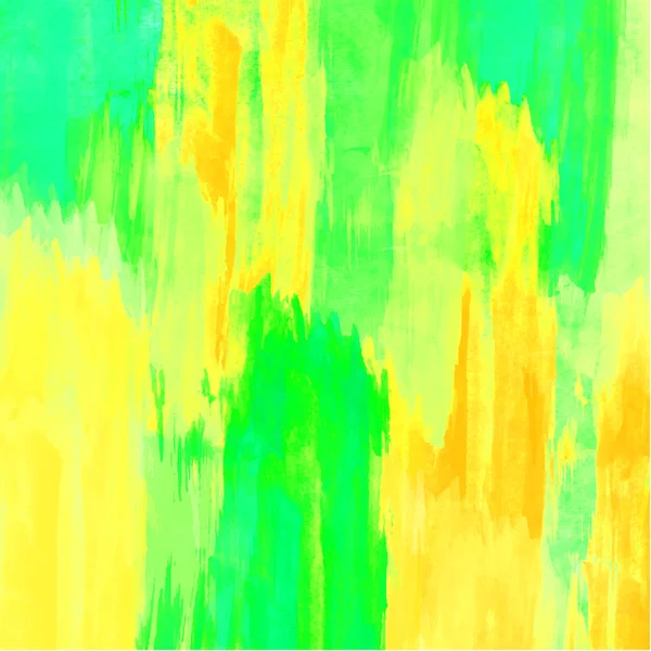 Bright acid green, blue and yellow  watercolor background — ストックベクタ