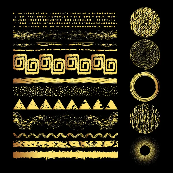 Altın öğeleri kümesi.